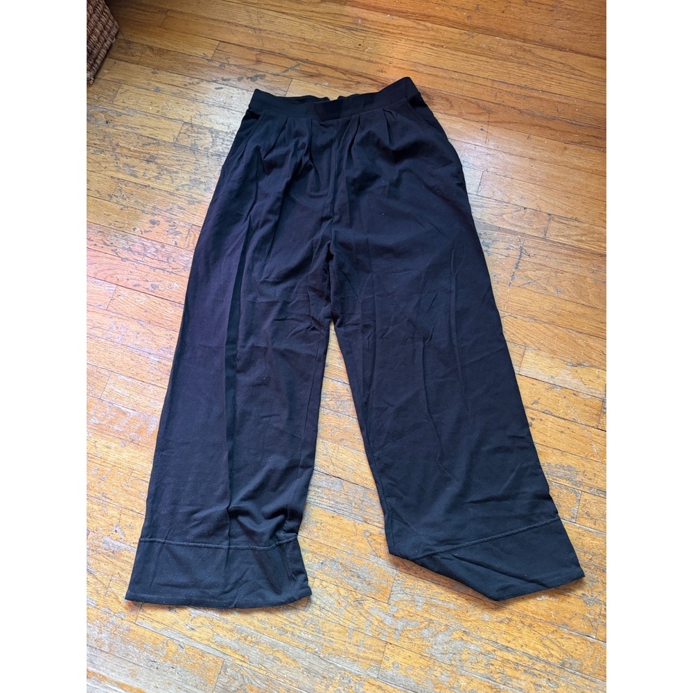 Free People Beach - High Waist Wide Leg Black Pants - Sz Large